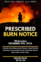 Healthy Forest Alliance On-call Crew - Volcanoville Prescribed Burn